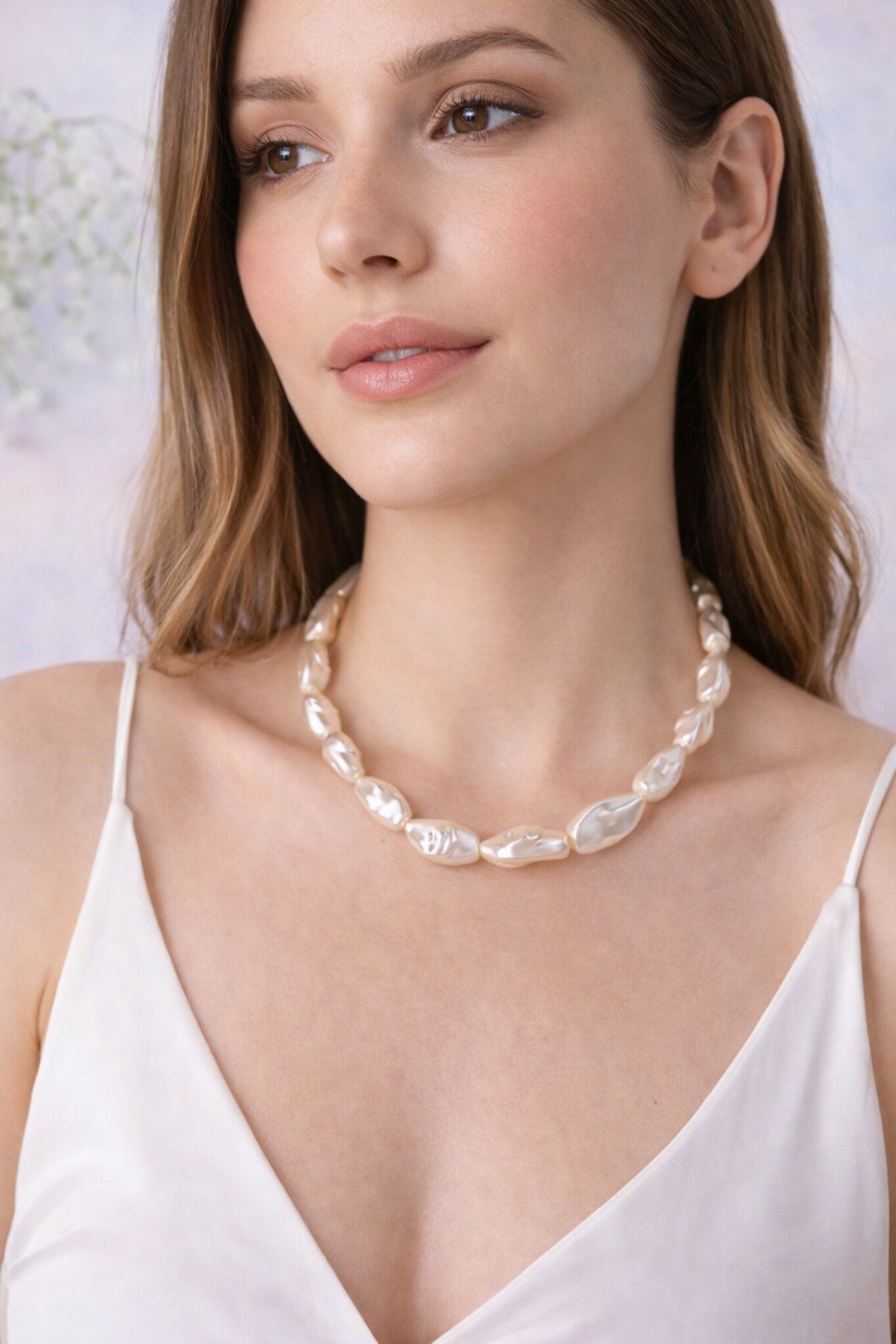 Premium İnci Görünümlü Bujiteri Kolye – Zamansız Zarafet