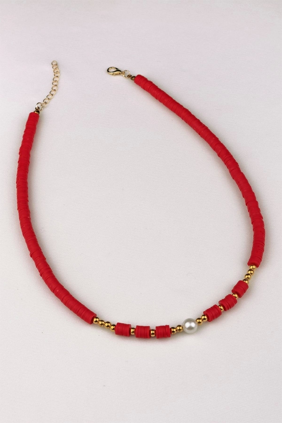 Red Fimo Necklace