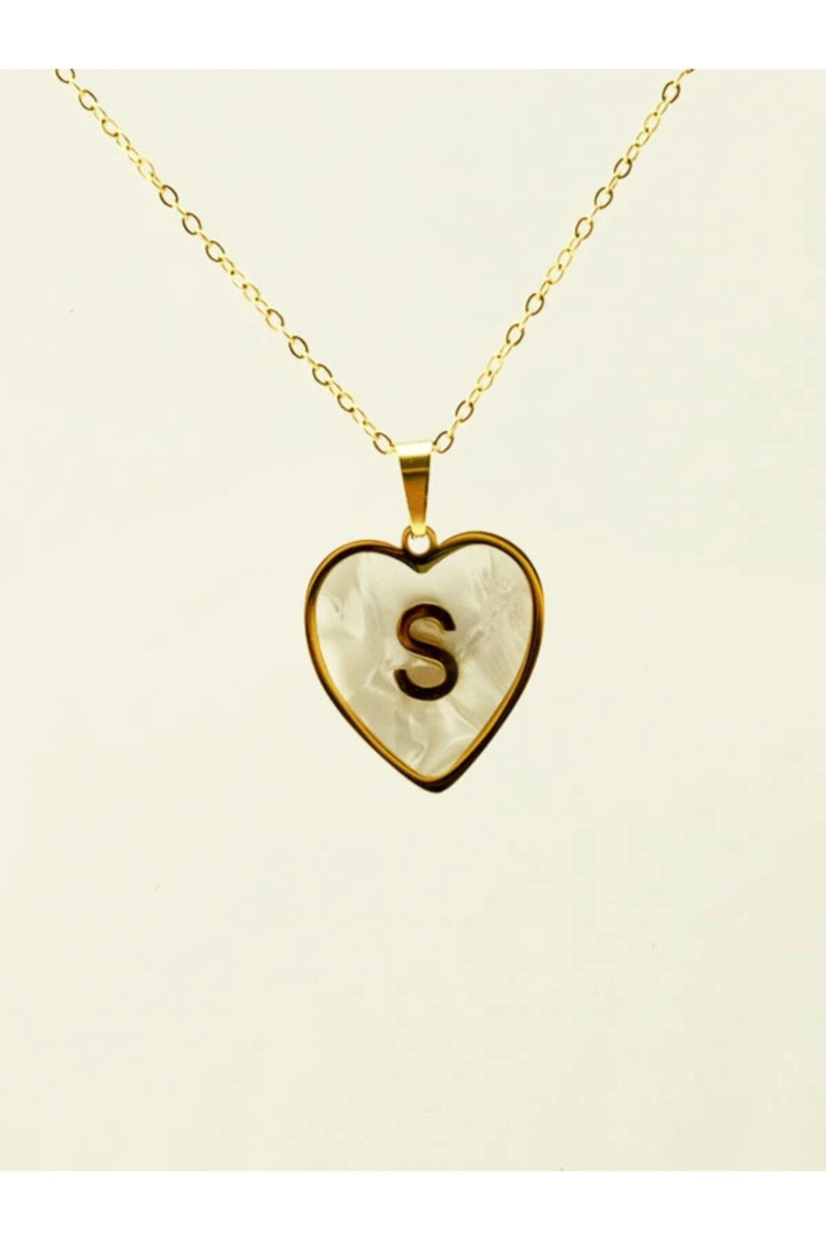Three Dimensional S Letter Steel Necklace
