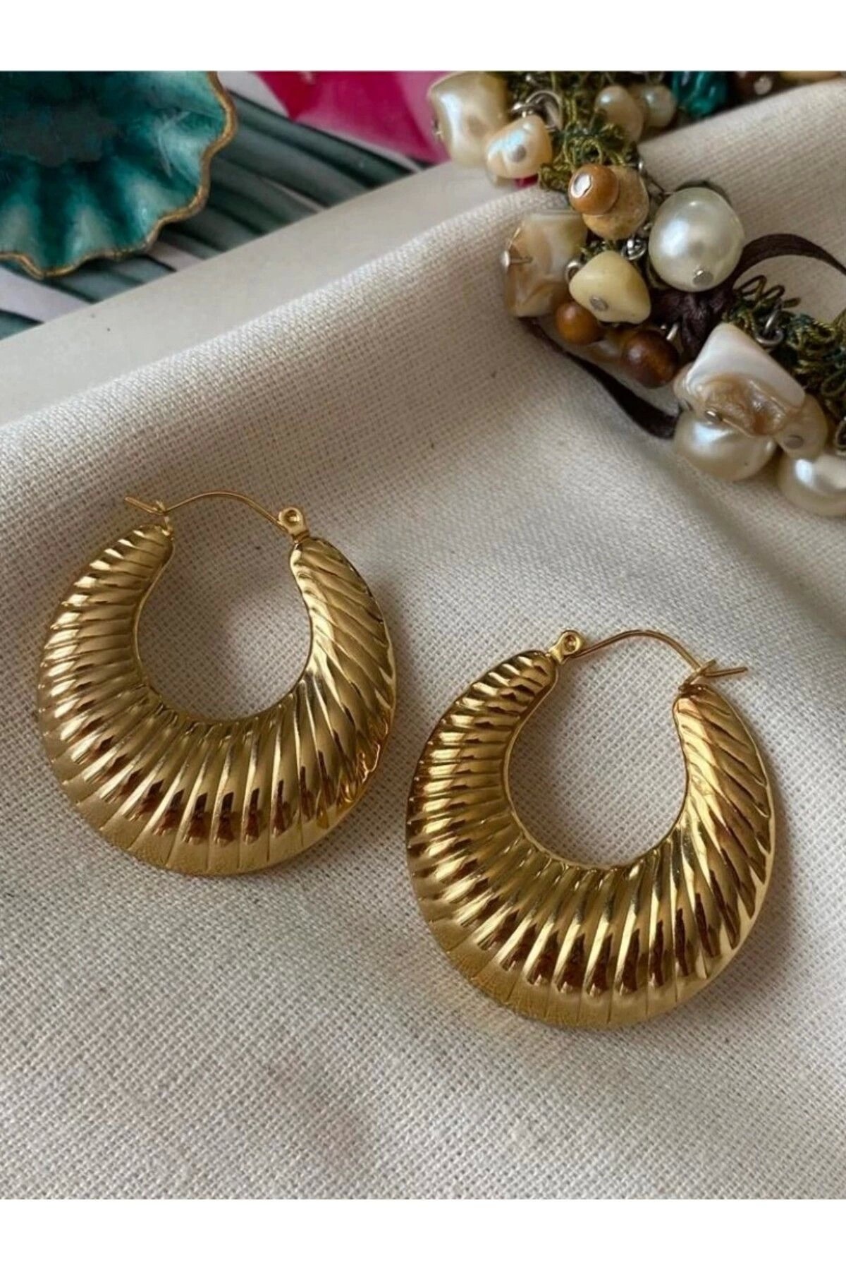 Steel Big Vintage Earrings