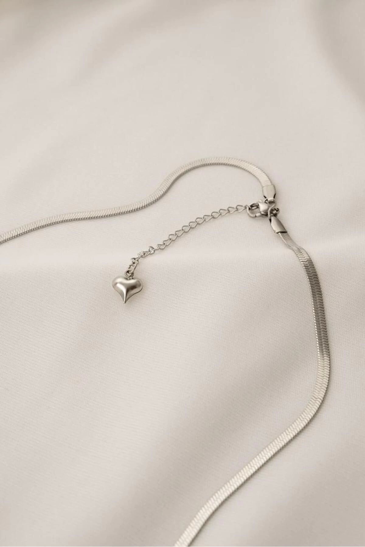 YASSI MODEL ÇELİK KOLYE(65 cm)