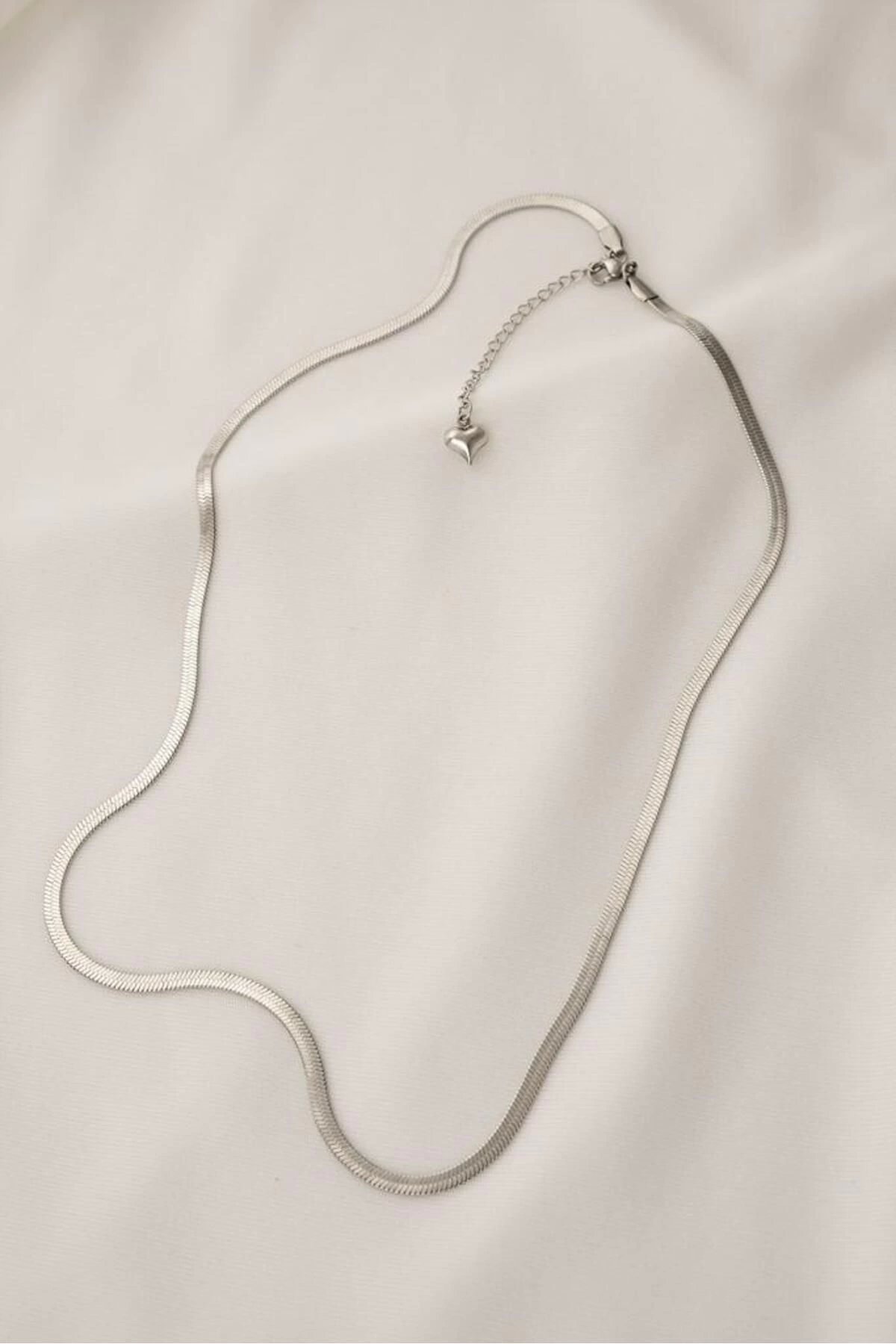 YASSI MODEL ÇELİK KOLYE(65 cm)