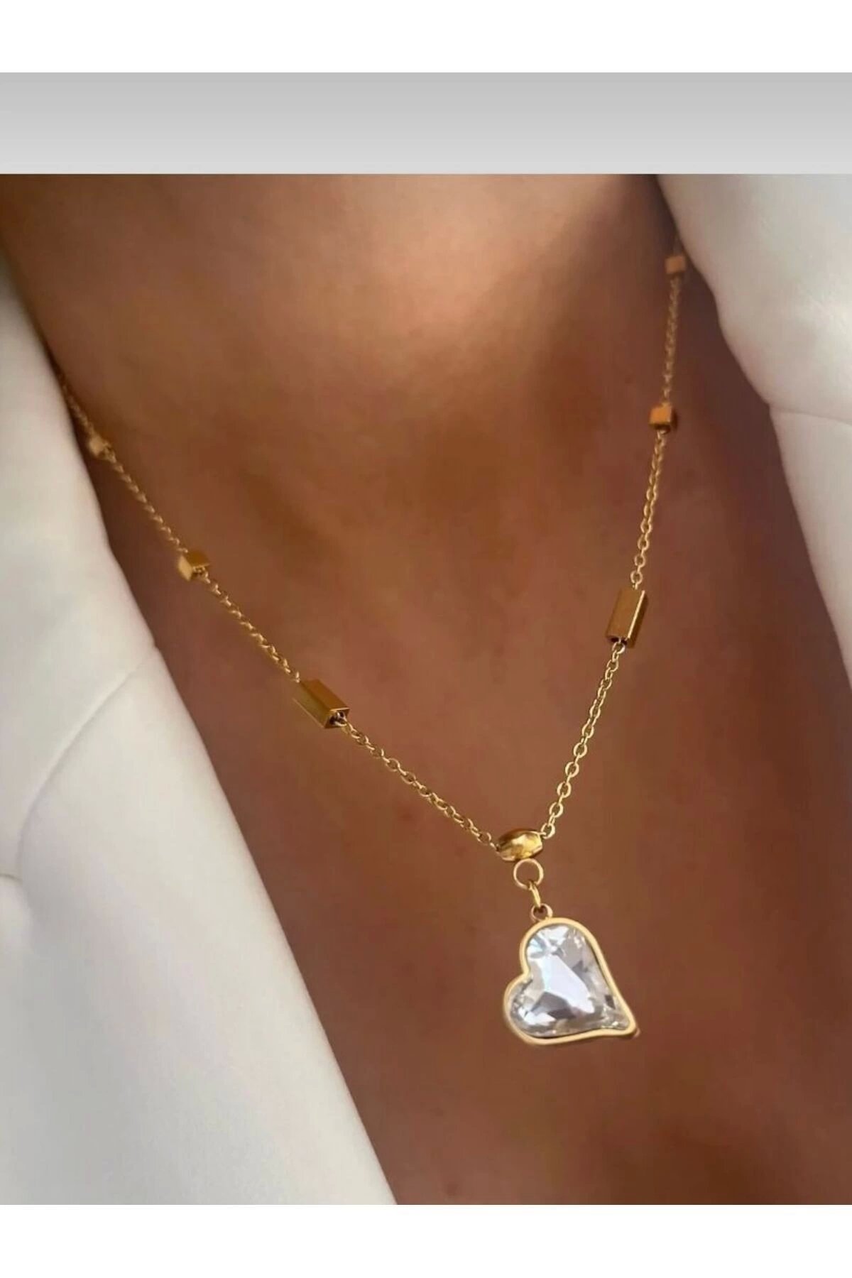 Paslanmaz Çelik Altın Kaplama Vıp Kararmaz Seri Eros Kolye