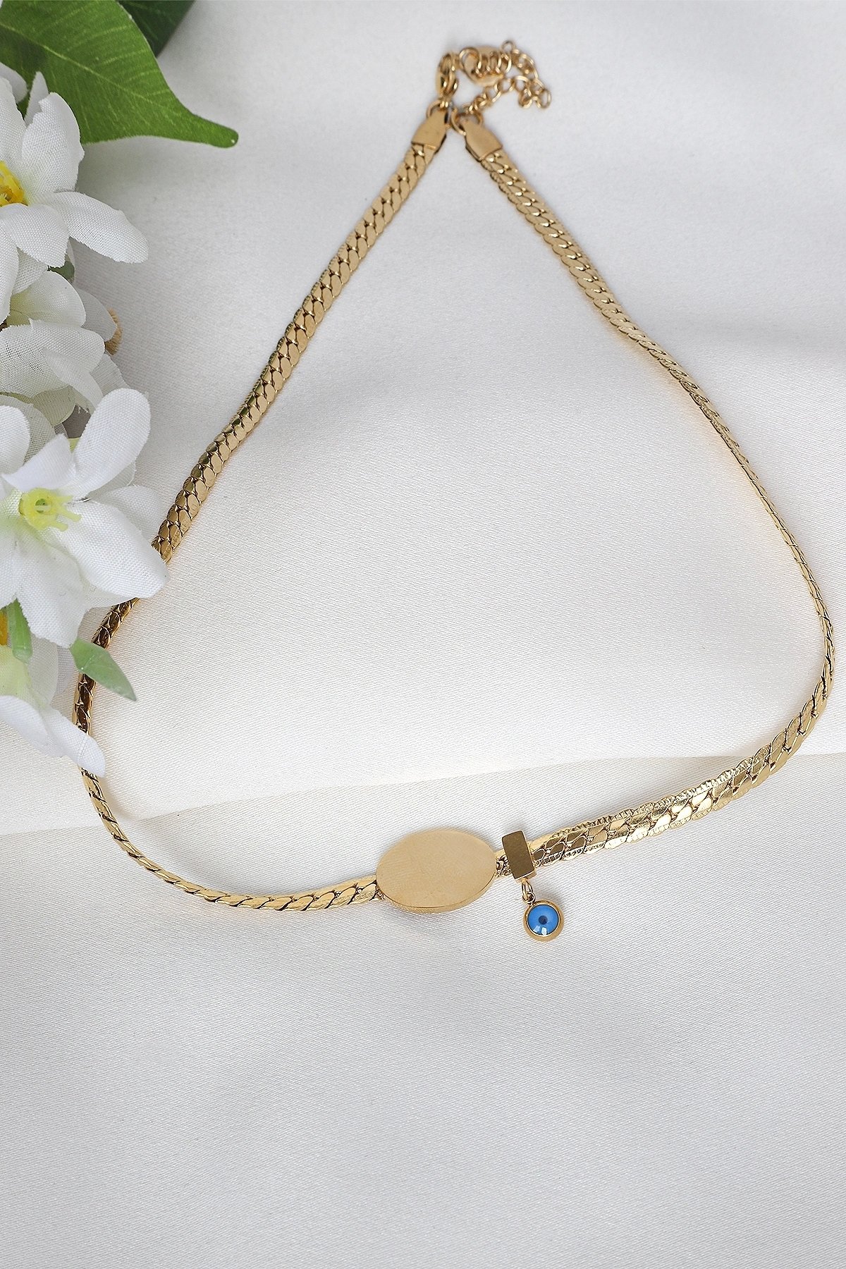 Yassı Zincirli Plaka Model Kolye