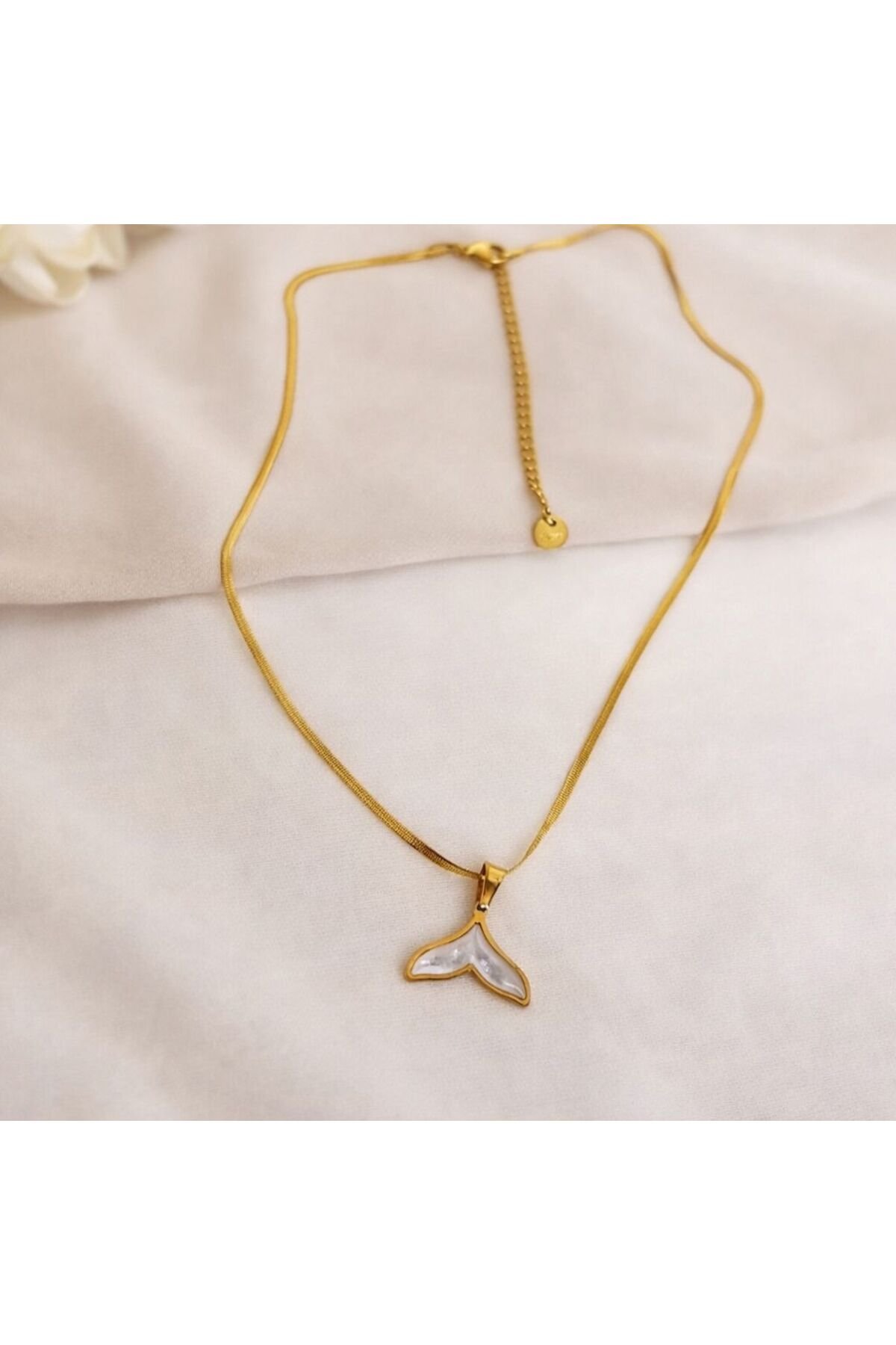 Deniz Kızı Kuyruğu Yassı Model Çelik Kolye
