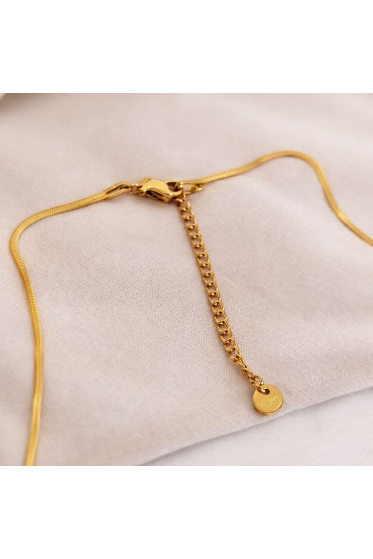 Deniz Kızı Kuyruğu Yassı Model Çelik Kolye