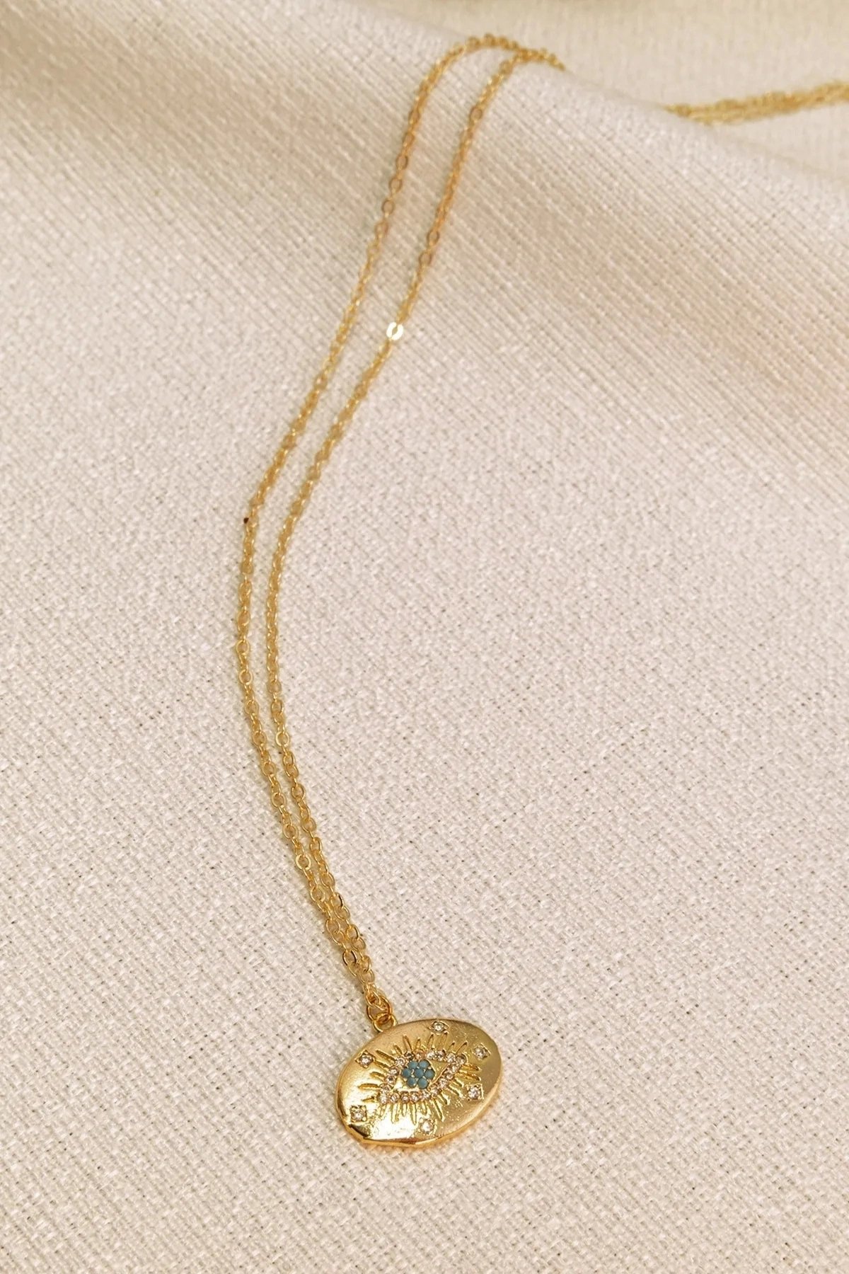 Taş Detay Göz Kolye