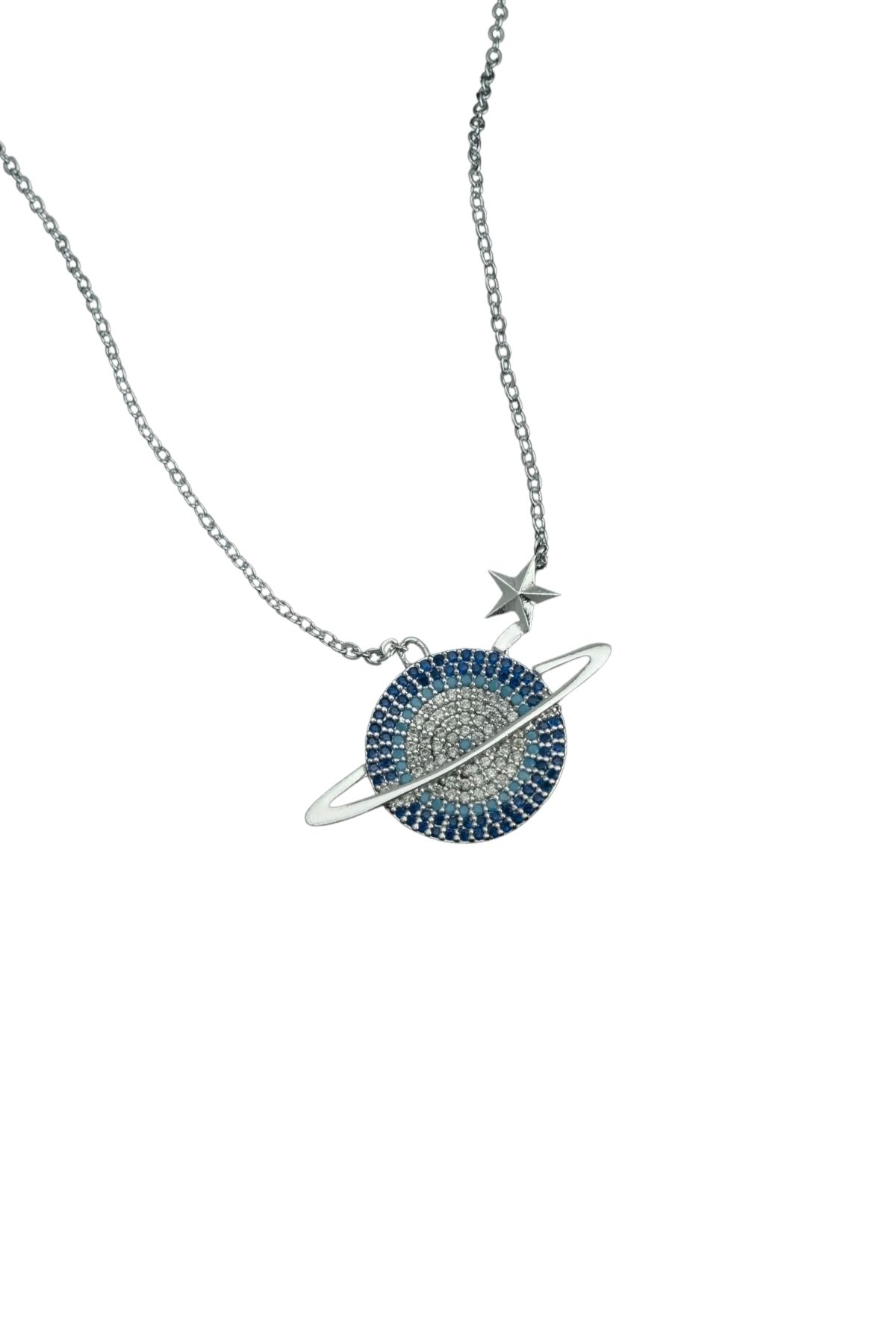 Silver Gezegen Kolye