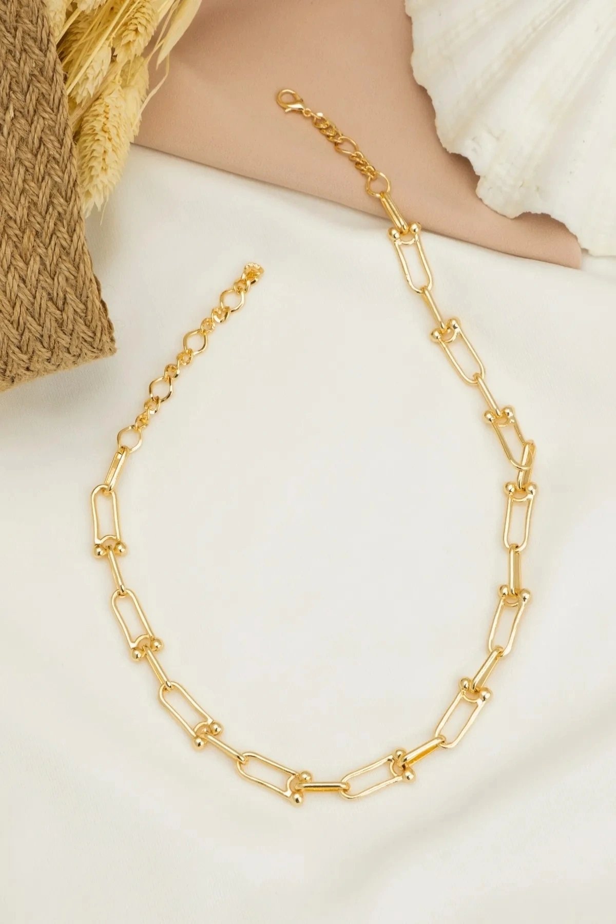 UNİSEX MODEL GOLD KOLYE