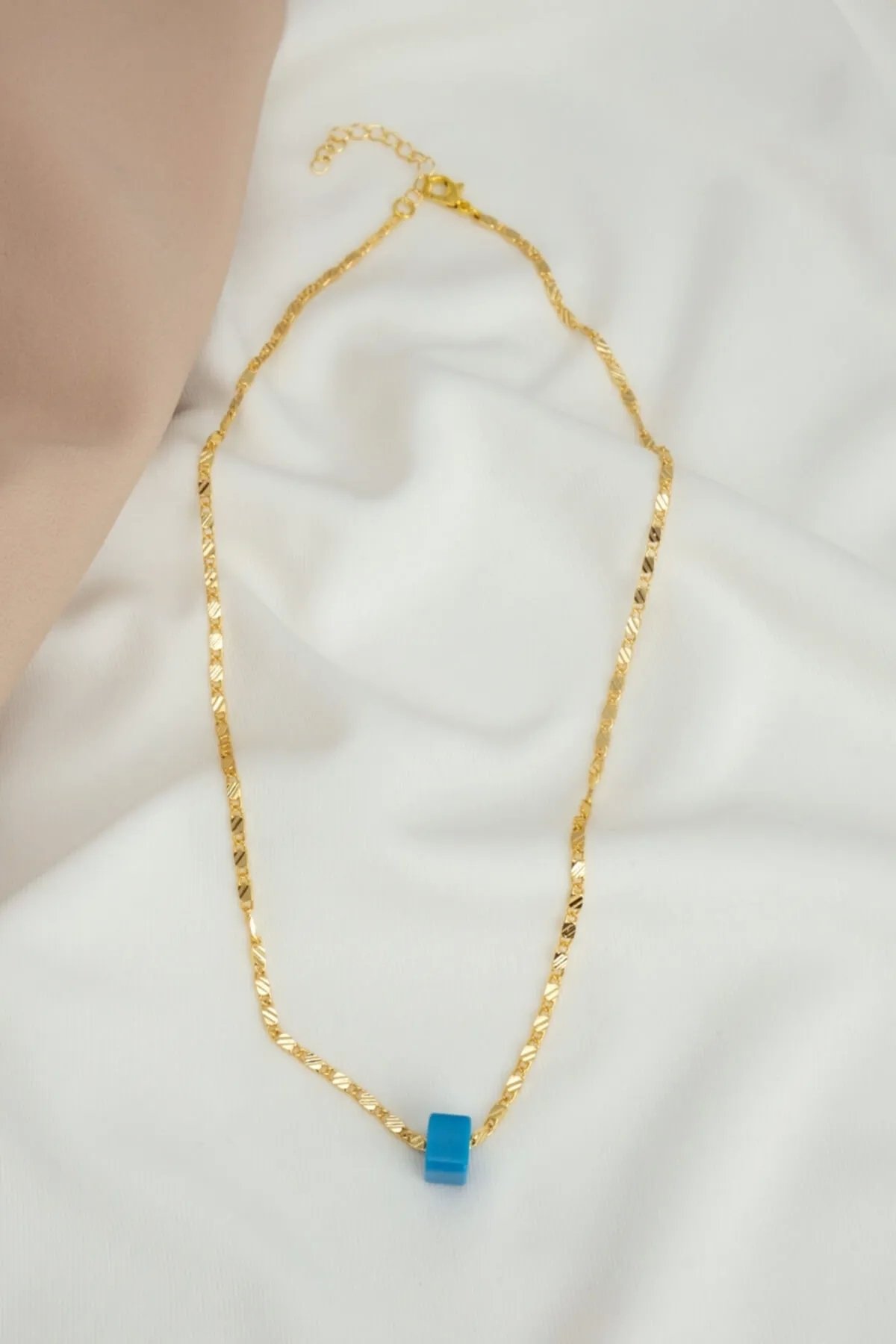 Mavi Boncuk Detaylı Kadın Kolye