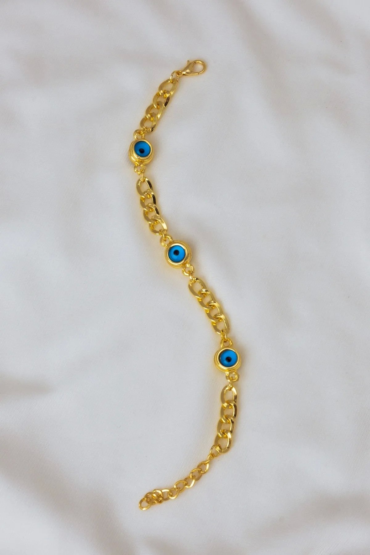 Triple Evil Eye Gold Plated Bracelet