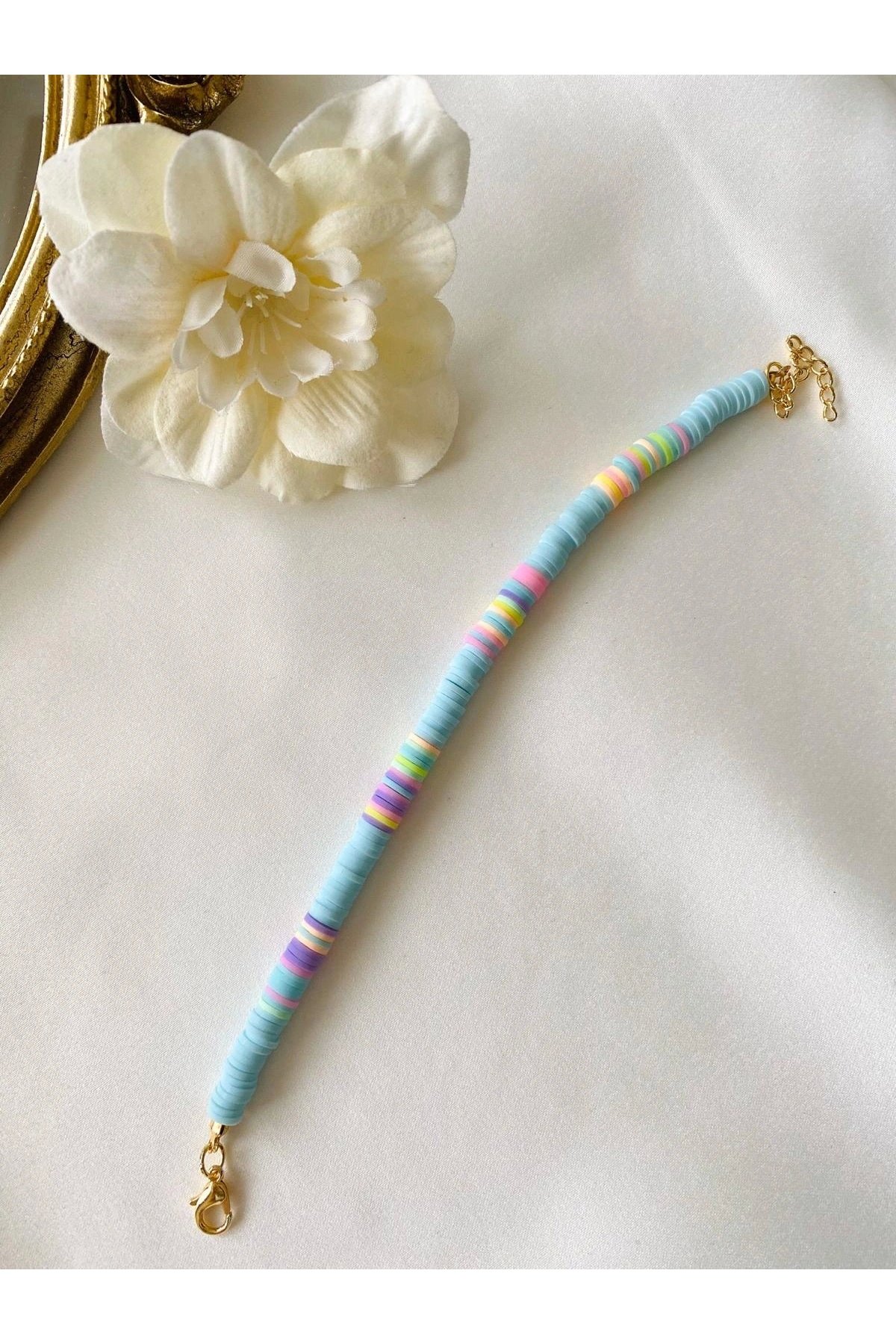 Bebek Mavisi Fimo Bileklik