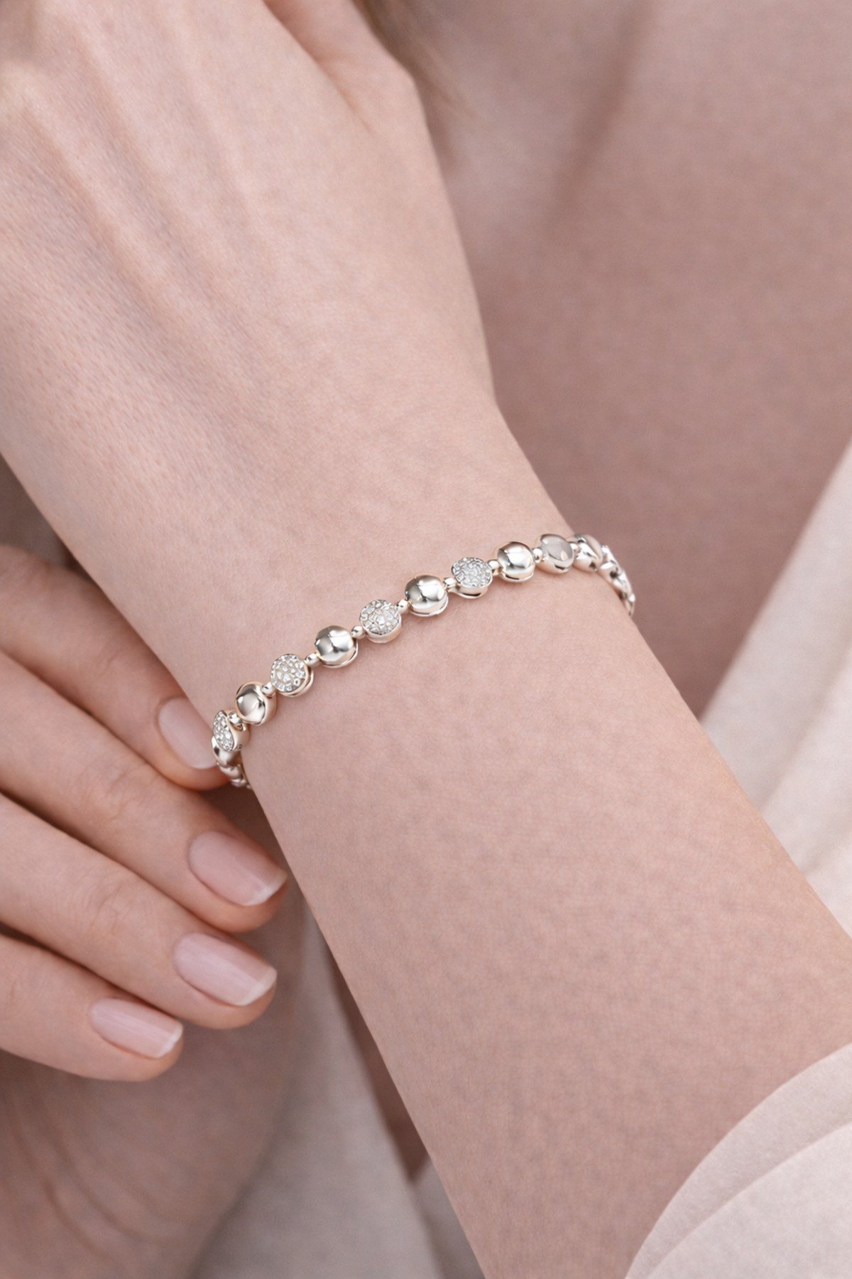 Pirinç Taşlı Topçuk Bileklik