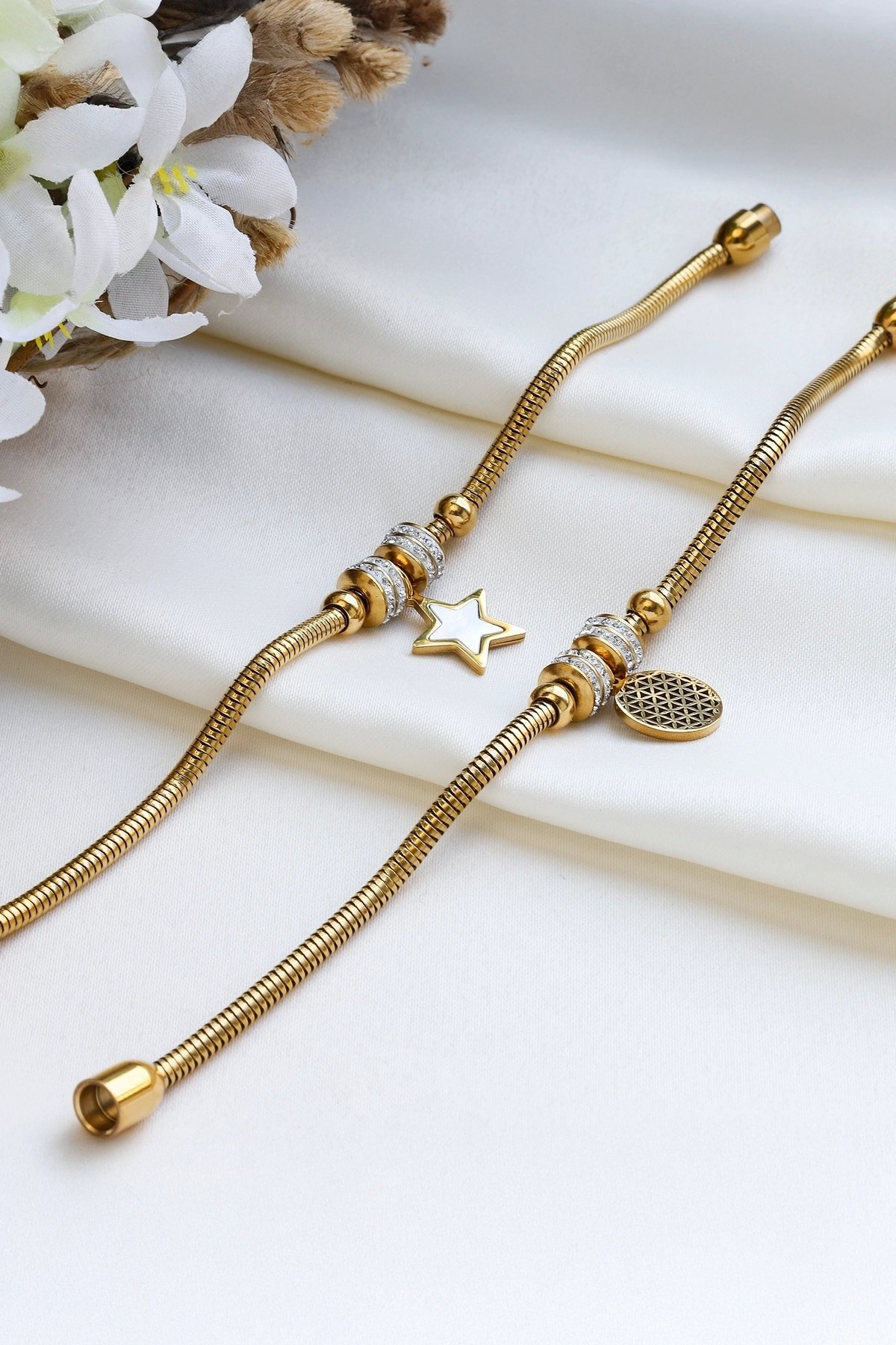 Yaşam Çiçekli Charm Bileklik