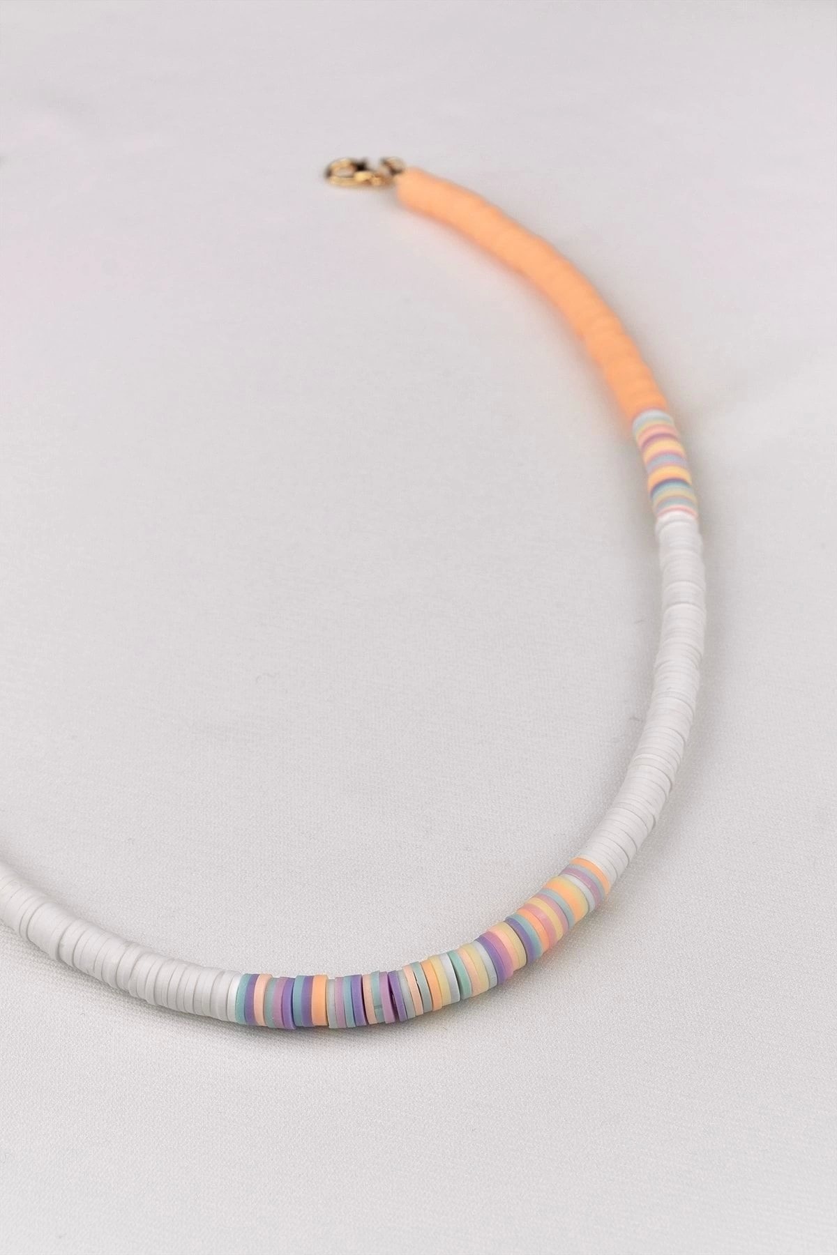 Turuncu Gökkuşağı Fimo Kolye