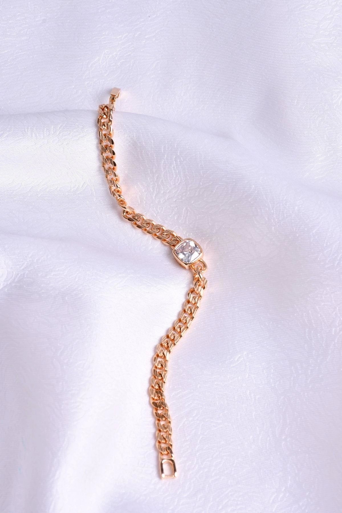 Xuping tektaşlı çelik bileklik