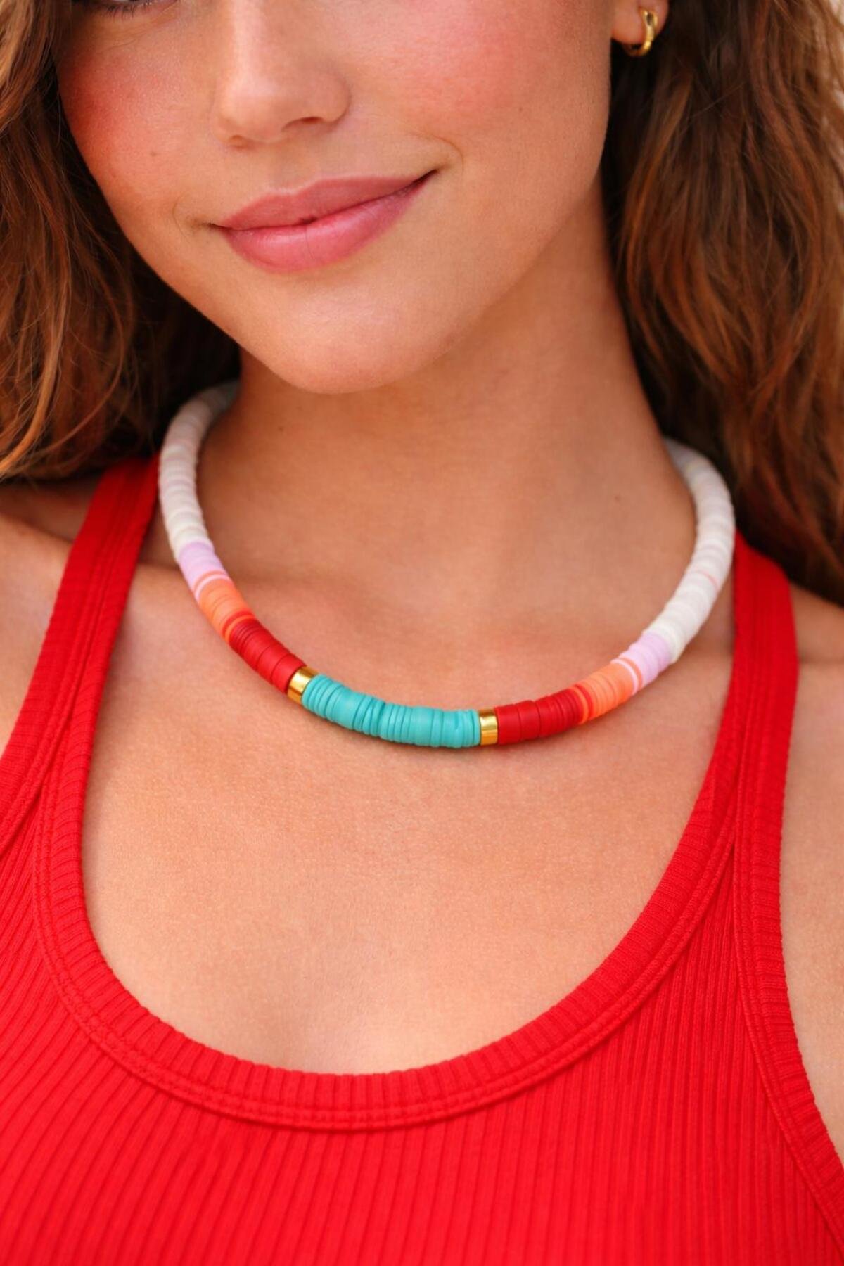 Soft Rainbow Fimo Kolye