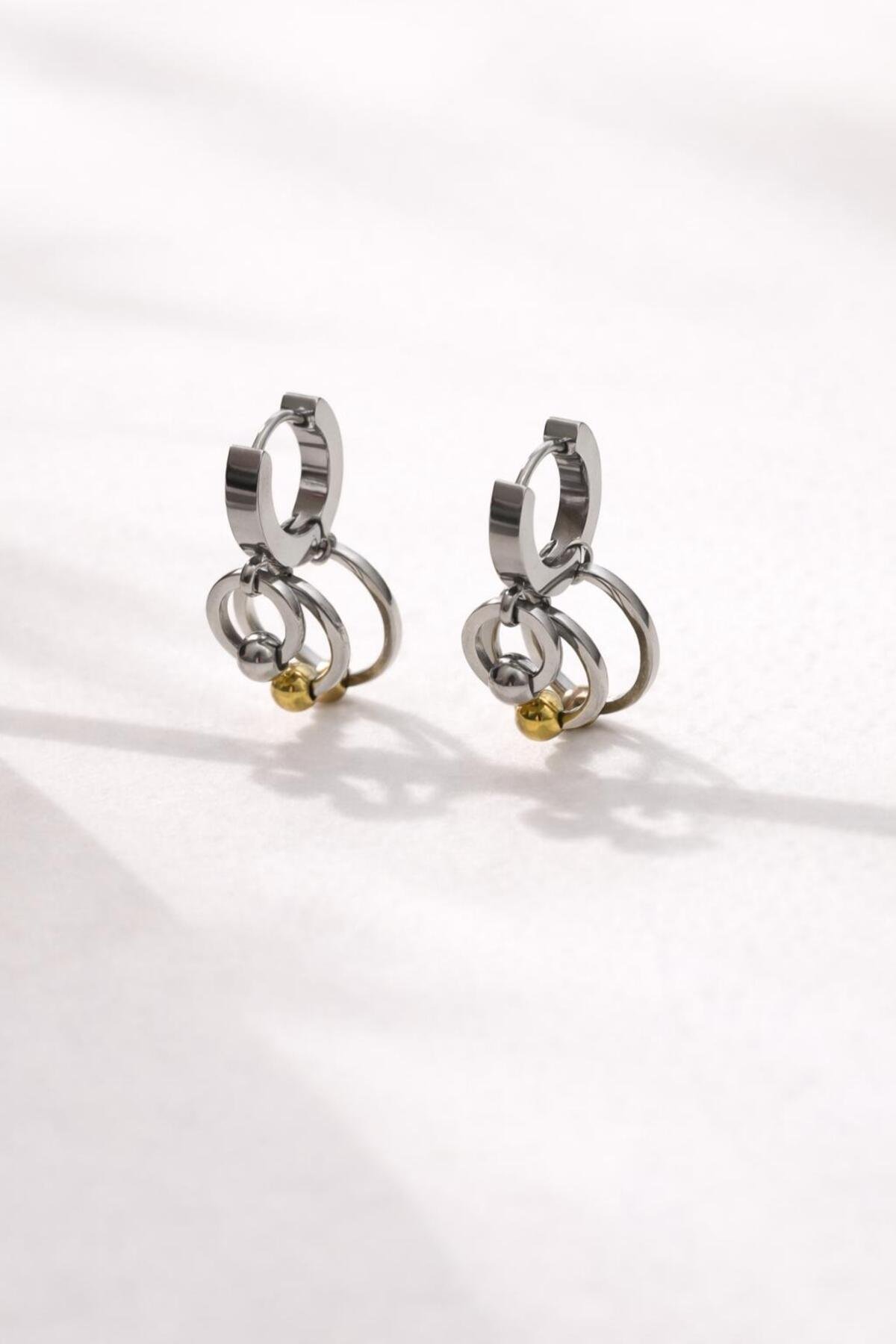 Zincir Halka Sallantılı Çelik Küpe