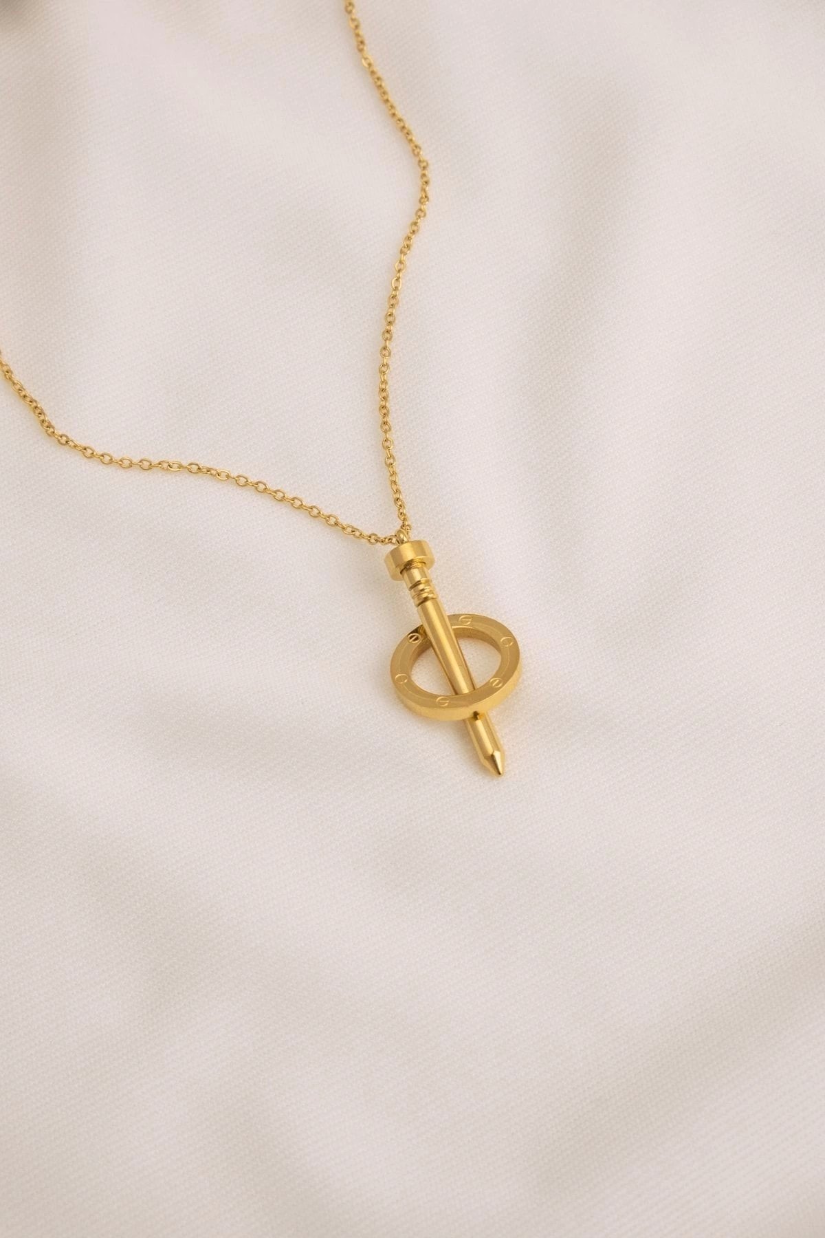 Nail Model Steel Necklace