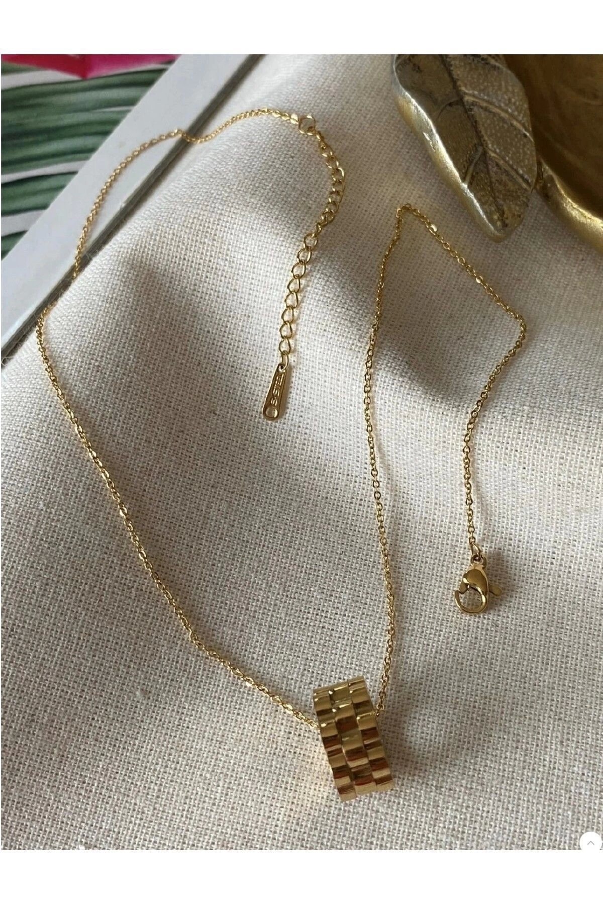 Cylinder Steel Necklace